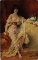 Salome. Moderne Meister A.R. & C.i.B. / Erotic nude lady art postcard s: Prof. C. Kiesel