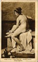 Fürdő görög nő / Badende Griechin / Erotic nude lady art postcard s: Vastagh György (EK)
