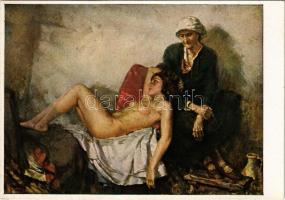 Sein und Vergehen. München, Haus der Deutschen Kunst / Erotic nude lady art postcard s: Karl Truppe