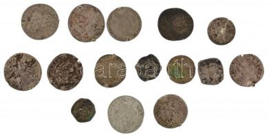 15db-os, főleg osztrák Ag érmetétel rossz állapotban T:3-4 15pcs, Ag coin lot, mostly from Austria, in weak condition C:F-G