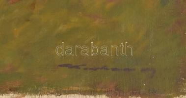 Olvashatatlan jelzéssel, feltehetően XX. sz. közepén működött magyar festő: Tehenek. Olaj, vászon. 5...