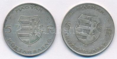 1947. 5Ft Ag "Kossuth" (2x) T:3 patina Adamo F8.1