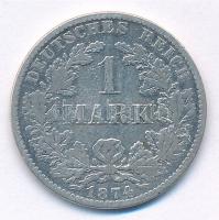 Német Birodalom 1874B 1M Ag T:3  German Empire 1874B 1 Mark Ag C:F  Krause KM#7