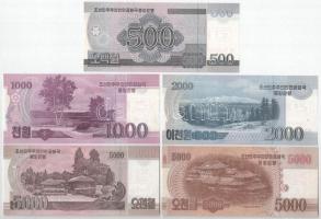 Észak-Korea 2002-2013. 5W-5000W (10xklf) MINTA felülnyomással és "0000000"-ás sorszámmal T...