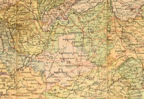 1913 A Magyar Korona országainak Közigazgatási térképe. Kogutowitz Manó. 120 x 80 cm Megviselt állap...