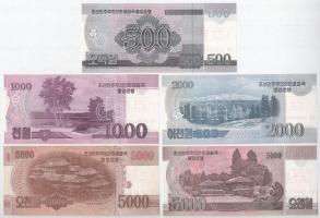 Észak-Korea 2002-2013. 5W-5000W (10xklf) MINTA felülnyomással és "0000000"-ás sorszámmal T...