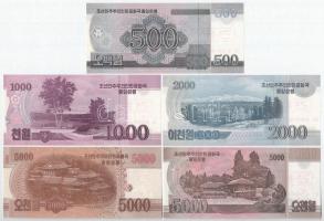 Észak-Korea 2002-2013. 5W-5000W (10xklf) MINTA felülnyomással és "0000000"-ás sorszámmal T...