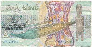 Cook-szigetek 1987. 3$ T:III Cook Islands 1987. 3 Dollars C:F  Krause 3