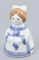 2 db Borsódi Ágnes mázas kerámia falidísz 20 cm és figura 9 cm