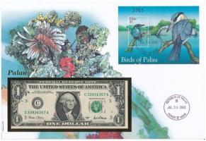 Amerikai Egyesült Államok 2001. 1$ felbélyegzett borítékban, bélyegzéssel T:I  USA 2001. 1 Dollar in envelope with stamp and cancellation C:UNC