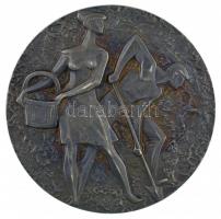 Vincze Dénes (1914-1972) DN Szocreál mezőgazdasági témájú fém emlékérem (78mm) T:1-,2