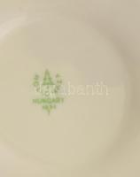 Hollóházi kávés készlet: 1 db kanna, 1 db cukortartó, 1db tejszín kiöntő, 6 db csésze aljjal. Matric...