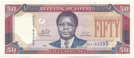 Libéria 2011. 50$ DE 2193395 T:I- kissé hullámos papír Liberia 2011. 50 Dollars DE 2193395 C:AU slightly wavy paper Krause P#29f