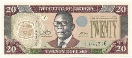 Libéria 2011. 20$ CJ 2142316 T:I Liberia 2011. 20 Dollars CJ 2142316 C:UNC Krause P#28g