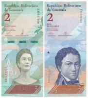 Venezuela 2013. 2B + 2018. 2B T:I- Venezuela 2013. 2 Bolívares + 2018. 2 Bolívares C:AU Krause P#88, P#101