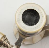 Színházi látcső, gyöngyház berakással. Sérült 10x17cm