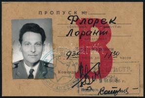 1968 Fényképes szovjet katonai igazolvány magyar tiszt részére