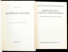 2 db könyv: Ledács Kiss Aladár, Szüts Béláné: Ismerjük meg a keleti szőnyegekett. Bp., 1977, Gondola...