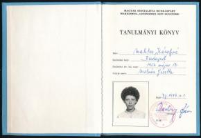 1979 MSZMP Esti Egyetem leckekönyve