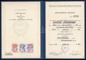 1977 Árszakértői oklevél okmánybélyegekkel