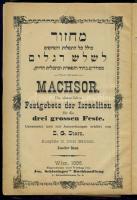 1886 Wien Machsor: Festgebete der Israeliten héber-német nyelvű könyv 574 old,