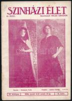 1914 Színházi élet és mozi III. évf. 1. sz., szerk.: Incze Sándor. Bp., Lengyel Lipót-ny., 32+IV p. Fekete-fehér képekkel illusztrált. Tűzött papírkötés, kissé kopott borítóval.