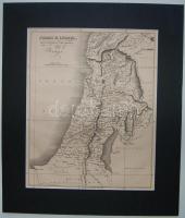 cca 1815 Judea és Izrael térkép paszpartuban / Map of Judea and Israel in paper-frame 34x28 cm