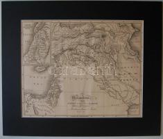 cca 1815 Oxford: Mezopotámia és Kánaán térkép paszpartuban / Mesopotamia and Canaan map in paper-frame 34x28 cm