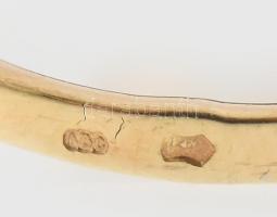 Arany (Au) 14K opálköves gyűrű, jelzett, méret: 55, bruttó: 3,1 g