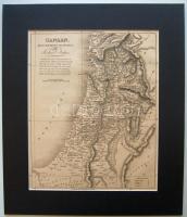 cca 1815 Oxford: Kánaán térkép paszpartuban /Canaan map in paper-frame 34x28 cm