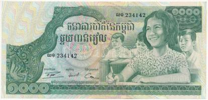 Kambodzsa DN (1972-1973) 1000R 234142 T:I- Cambodia ND (1972-1973) 1000 Riels 234142 C:AU Krause P#17