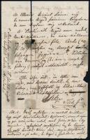 1849 Kővári Lászlónak írt levél, aki a kolozsvári Ellenőr c. napilap szerkesztőjének, aki később had...