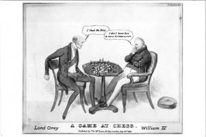 A game at chess: Lord Grey and William IV. - MODERN REPRINT