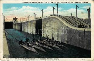 US Navy C Class Submarines in Gatun Locks, Panama Canal (EK)