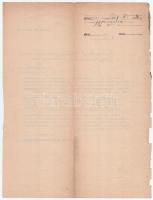 Budapest 1929. A Magyar Általános Hitelbank szerződésmódosító levele páncélrekeszek bérlésével kapcs...