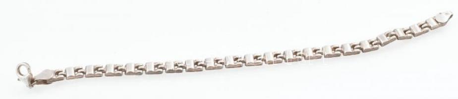 Ezüst(Ag) fantáziamintás karkötő, jelzett, h: 18 cm, nettó: 6,2 g