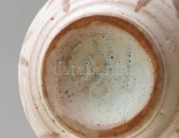 Gorka Lívia (1925 - 2011): Váza. Színes mázakkal festett kerámia, hibátlan. Jelzett: GL. m:6cm