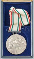 Gáll Gyula (1939-) 1965. Universiade 1965 ezüstözött bronz atlétikai díjérem nyakszalagon, eredeti tokban (70mm) T:2 kis ü., kis ph.