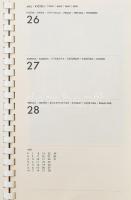 1978 Csehszlovákiai habán fajansz edényeket bemutató képes naptár, ötnyelvű, színes fotókkal illuszt...