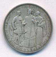 1935. 2P Ag "Pázmány" T:1-,2 patina Adamo P7.1