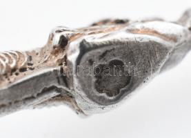 Ezüst(Ag) madárkarmos figurális cukorcsipesz, jelzett, h: 13,5 cm, nettó: 33,9 g