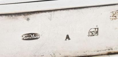 Ezüst(Ag) illatosító dobozka áttört virágmotívummal, jelzett, 8,3×0,9ú1,8 cm, nettó: 29,2 g