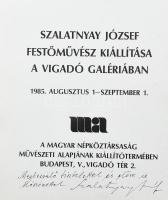 5 db művészeti kiállítási katalógus: Szalatnay József, Schéner Mihály, Sövér Elek, Szentgyörgyi Erik...