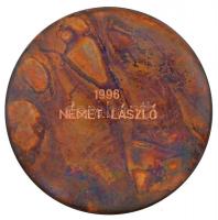 1996. "MALÉV Részvénytársaságért" egyoldalas bronz plakett, hátoldalán gravírozva, műanyag...