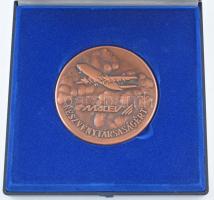 1996. "MALÉV Részvénytársaságért" egyoldalas bronz plakett, hátoldalán gravírozva, műanyag...