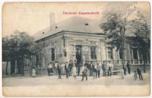 1909 Csantavér, Cantavir; Csantavéri Keresztény Fogyasztási Szövetkezet üzlete és saját kiadása / cooperative shop (EM)