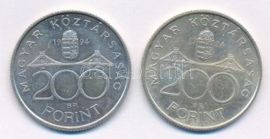 1994. 200Ft Ag "Deák" (2x) T:1-,2 Adamo F13.1