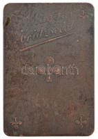 ~1930-1940. Magyar bridzsélet egyoldalas, bronz emlékplakett (64x44mm) T:2 hátoldalon ragasztónyom