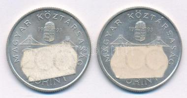 1993. 200Ft Ag "MNB" (2x) T:1-,2 címke ráragasztva Adamo F13