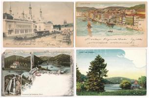 23 db RÉGI külföldi város képeslap vegyes minőségben / 23 pre-1945 European town-view postcards in mixed quality